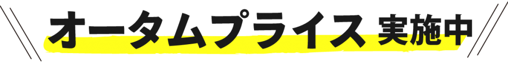 オータムプライス実施中